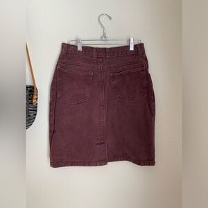 Vintage 80s/90s Cristina Brown Denim Pencil Mini Skirt, Size XXS